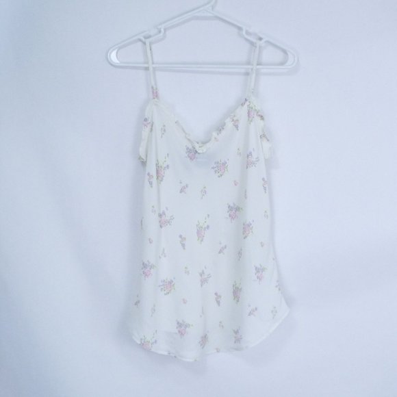 Reformation Fiddle Floral Ruffle Camisole Top L - Picture 3 of 8